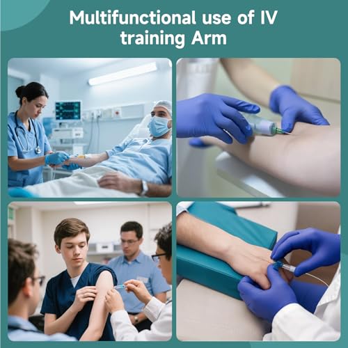 Image of Phlebotomy Practice Kit, IV Practice Arm with Veins, Blood Draw & Venipuncture Training for IV Insertion Practice, IV Injection Practice Kit for Medical Education