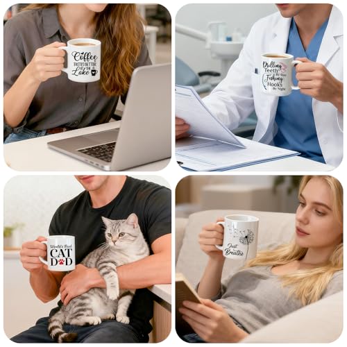 Taza de Cerámica Blanca 11 oz con Diseño Floral miniatura 6