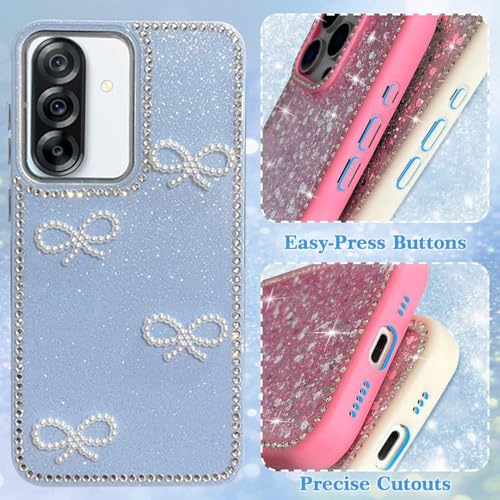 Image of DIZORO for Samsung Galaxy A36 5G case,Cute Bow Tie Aesthetic Phone Case,Trendy Slim Hard IMD Shockproof Protective Bumper Designer Phone Back Cover for Women Girls - Sierra