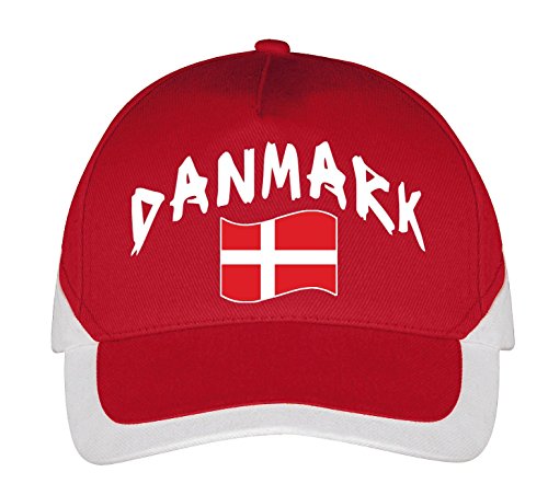 Supportershop Football Danemark Casquette, Rouge, FR Taille Unique Taille Fabricant Taille One Sizeque EU