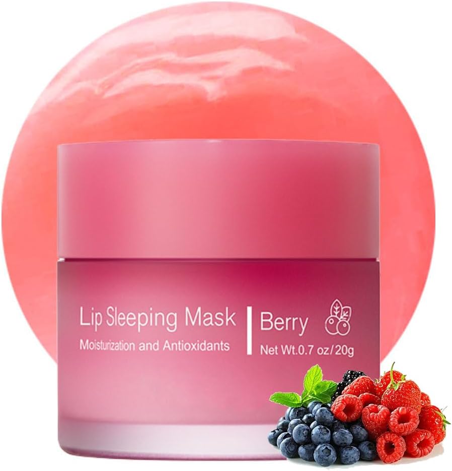 Hydrating Sleeping Lip Mask for Intense Overnight Moisture. (1, Berry)
