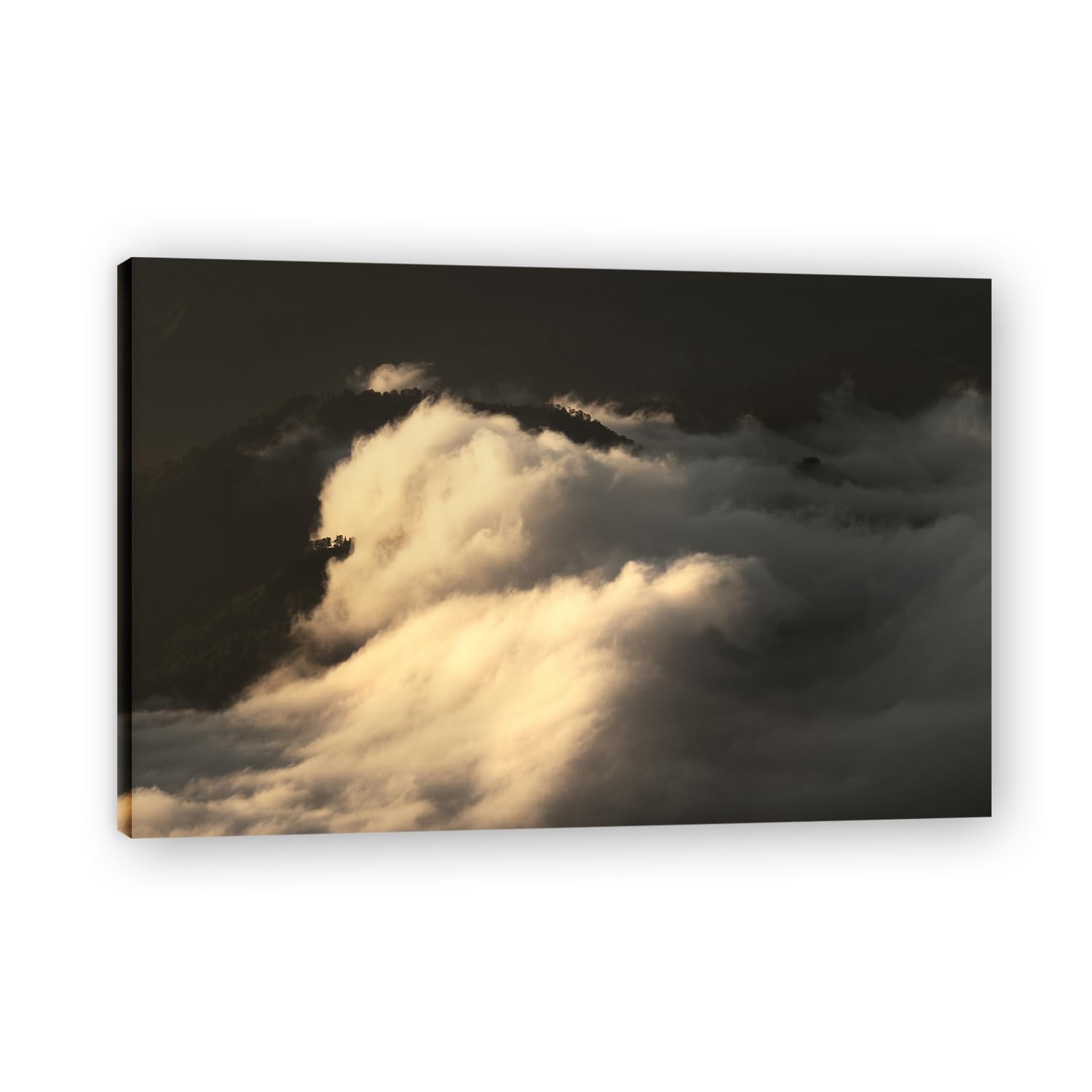 VHdfgTY Sea Of ​​CloudsMountain Landscape Canvas Wall Art Nature Scenery Wall Decor for Home 80x120cm Framed