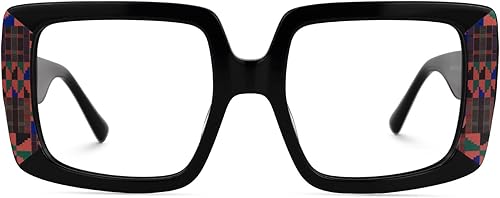 Miniatura 2 de VOOGLAM Gafas cuadradas de gran tamaño con bloqueo de luz azul para mujeres y hombres, anti fatiga ocular UV Dempsey