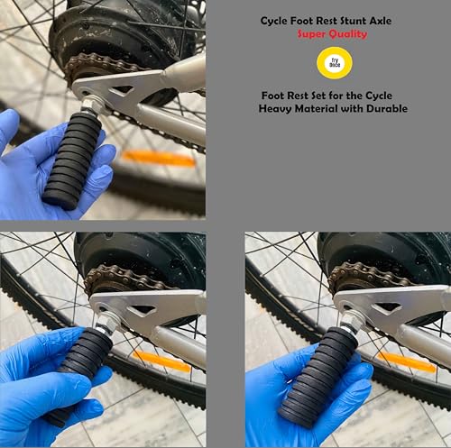 Wavva® Aluminum Rear Foot Pegs/Foot Rest Set for Cycle Stunts - Perfect for Kids and Adults on All Bicycles. (all-mountain) 2 51Ok3JHUnUL