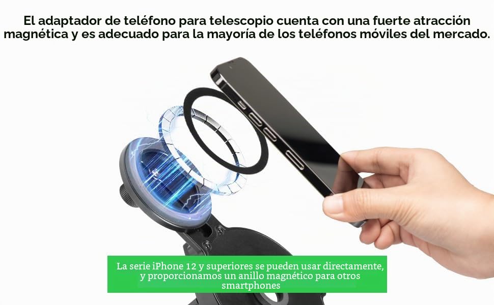 Adaptador universal de digiscoping para smartphone con soporte magnético FANAUE S6 6