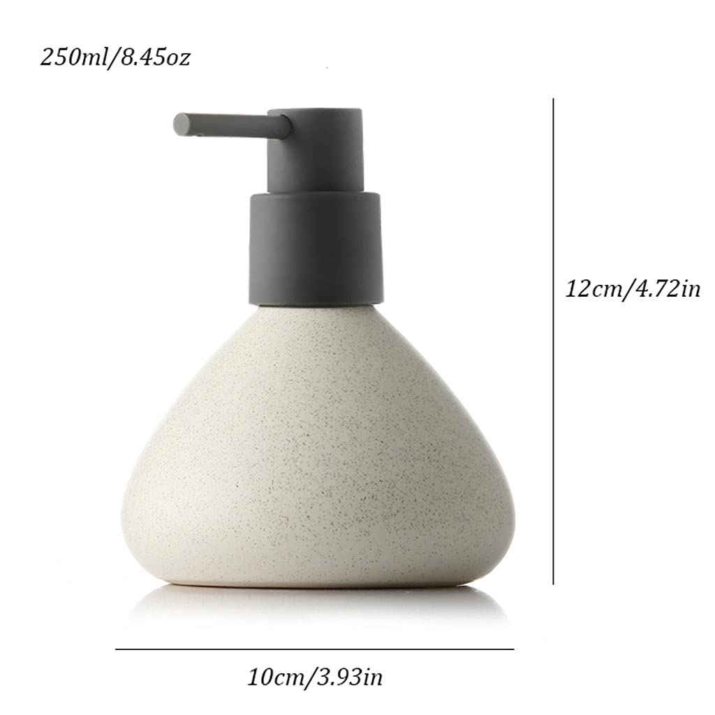 Dispenser per Sapone Liquido, Bottiglia Vuota lozione a Pressione Piccola Bagno/Cucina, 250 ml/8(Brown+Green)