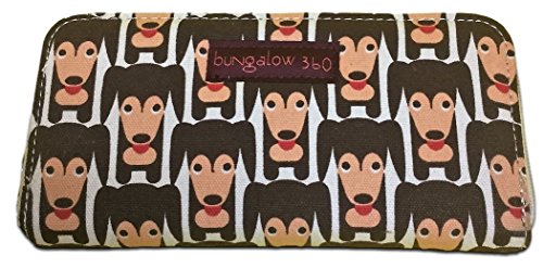 Bungalow 360 Zip Around Wallet (Happy Dog)