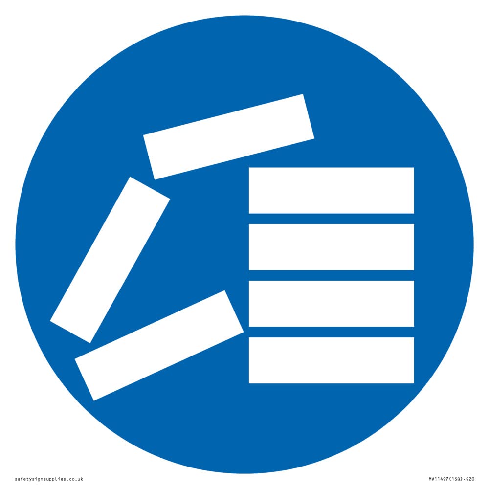 Custom Mandatory: Stack correctly Sign - 200x200mm - S20