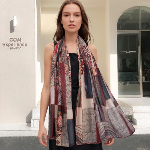 Scarves for Women Lightweight Floral Scarf Fashion Spring Summer Scarf