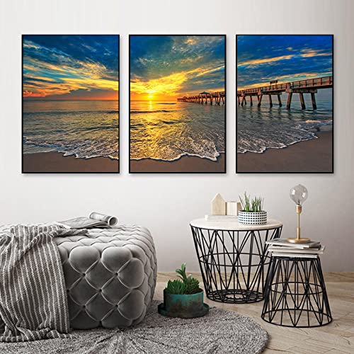 Décoration murale grand format triptyque paysage pour habiller un grand mur