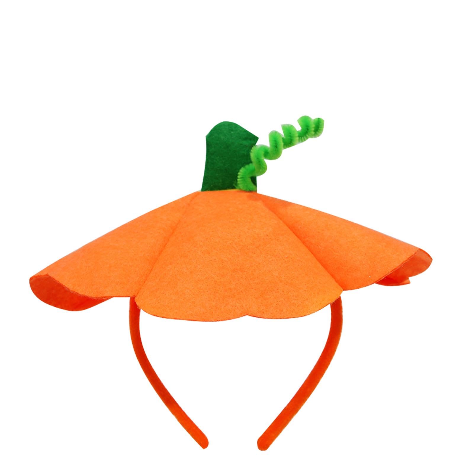 Halloween Kürbis-Stirnband – Süßer Kopfschmuck Mit Blatt Für Party & Cosplay