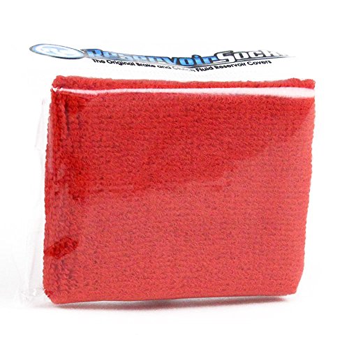 Image of Red Blank Brake Reservoir Cover by Reservoir Socks for Motorcycles, Sportbikes