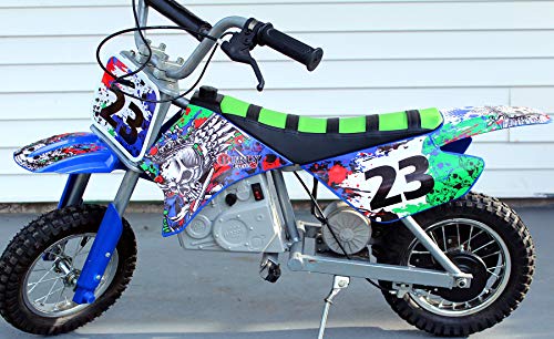 Burly Effects Graphics kit for Razor MX350 MX400 MX500 MX650 Electric Dirt Bikes (Green Seat Cover)