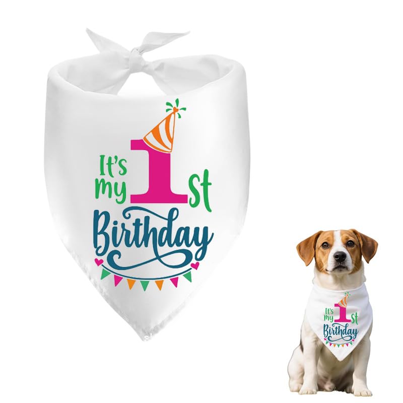 1st Birthday Gifts for Dogs Bandana Gift for Dogs Bday Gifts for Dog Lovers Owners Its My 1st Birthday Dog Bandana Gifts for Dog Dogs Bday Presents — image 1