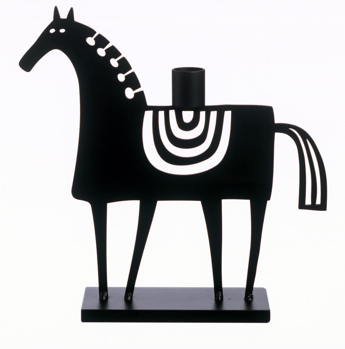 Bengt & Lotta Swedish Horse schwarz Kerzenständer Höhe 23 cm