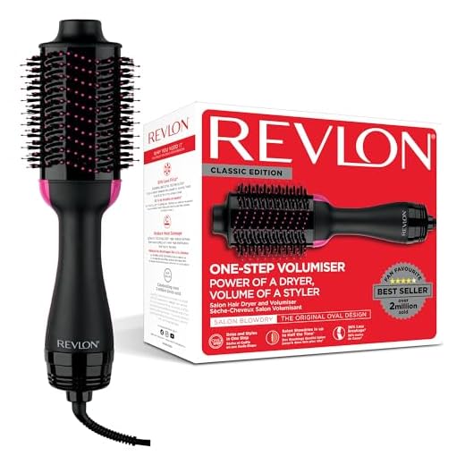 REVLON RVDR5222E2 Salon One-Step Hair Asciugacapelli e Volumizzante, 800 W, Nero/Rosa