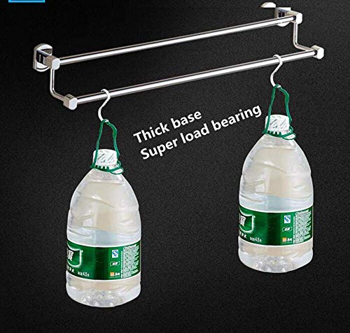 Porte-serviettes double tige en cuivre avec fixation murale robuste de 70cm