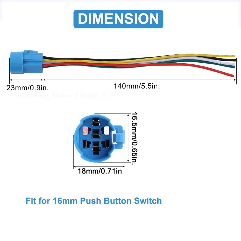Push Button Socket Joint Snapklik.com : 5pcs Push Button Socket, Pigtail, Wire Connector, Socket ...
