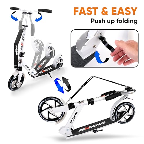 Image of Scooter aa‚¬a€oe Scooter for Teenager aa‚¬a€oe Kick Scooter aa‚¬a€oe 2 Wheel Scooter with Adjustable T-Bar Handlebar aa‚¬a€oe Folding Adult Kick Scooter with Alloy Anti-Slip Deck aa‚¬a€oe Scooter with 8aa‚¬A Smooth Gliding Wheels by Hurtle