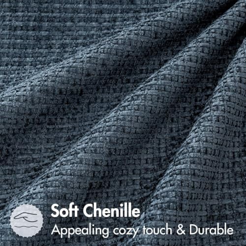Image of MIULEE Decorative Navy Blue Euro Sham Pillow Covers 24x24 Inch 2 Pack