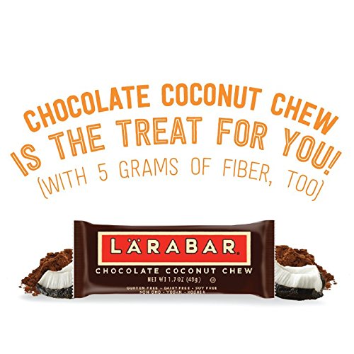 LÄRABAR Gluten Free Bar, Chocolate Coconut Chew, 1.8 oz Bars (16 Count), Whole Food Gluten Free Bars, Dairy Free Snacks