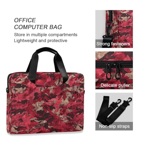 Maletín para laptop 15.6" camuflado rojo miniatura 6