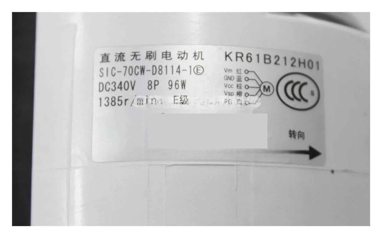 Piezas De Acondicionamiento Del Motor De Fan De La Unidad Interior Del Aire Acondicionado Central SIC-70CW-D8114-1 KR61B212H01 De Poco Ruido