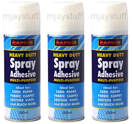3x3 X Heavy Duty Glue Spray Adhesive Card Paper Carpet Leather Vinyl Fabric 200ml