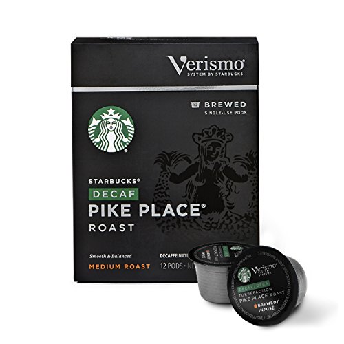 Starbucks Decaf Medium Roast Verismo Coffee Pods — Pike Place Roast for Verismo Brewers — 6 boxe - //coolthings.us
