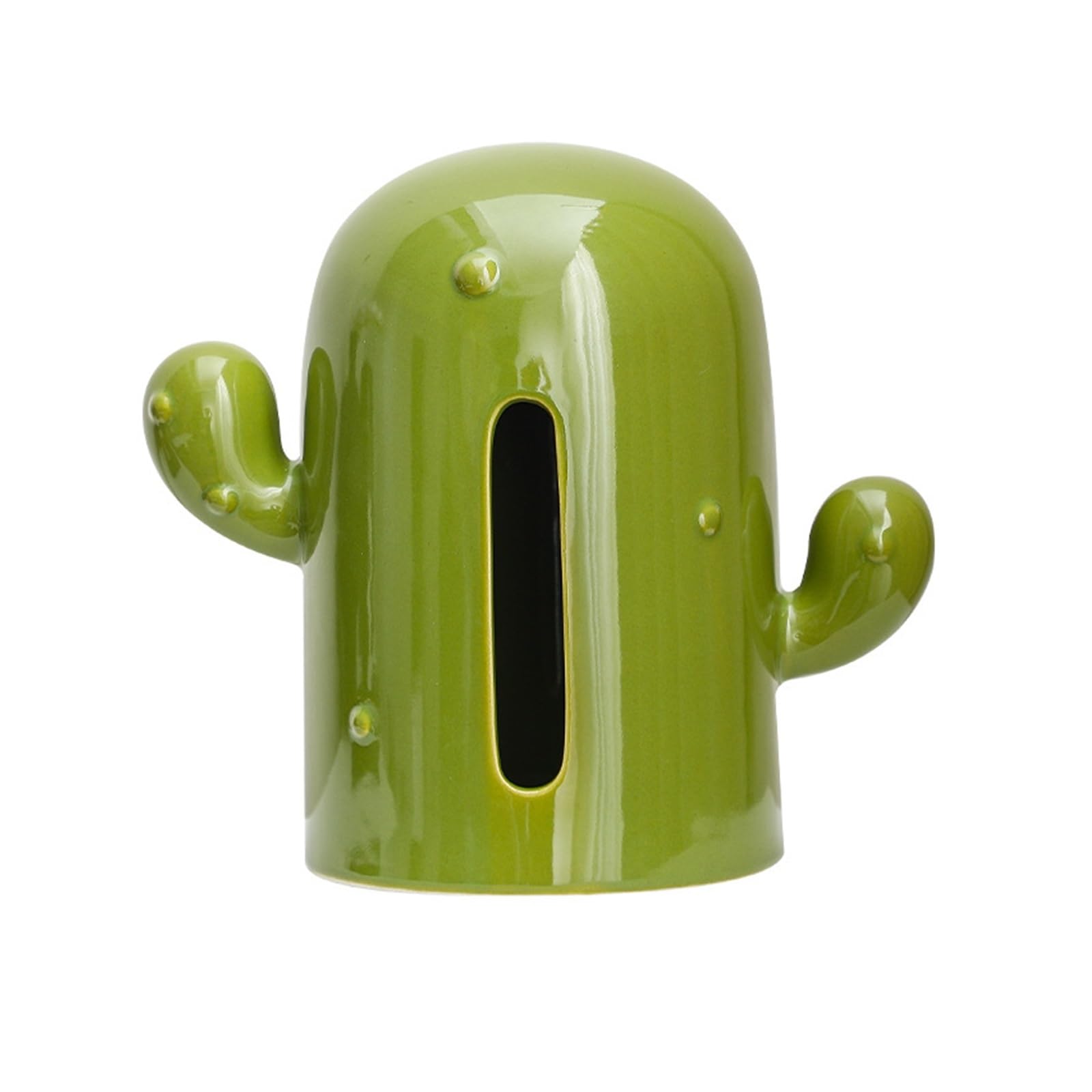Cactus-shaped Tissue Box, Ceramic Household Desktop Napkin Living Room Decoration