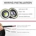 Wogomz 2PCS Angel Eye Halo Fog Lights for Cars, Super Bright LED Fog Lights Assembly with COB Aperture, 12V Daytime Running Light Bulb Fits Car Truck SUV, Universal Car Accessories (White)