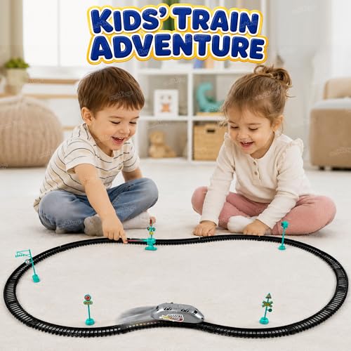 Image of Zest 4 Toyz Bullet Train Toy Set for Kids 370 CM Railway Track Toy Battery Operated Train Toys for Kids Bullet Birthday Gifts for Boys & Girls 3 Years + (Batteries not Included)