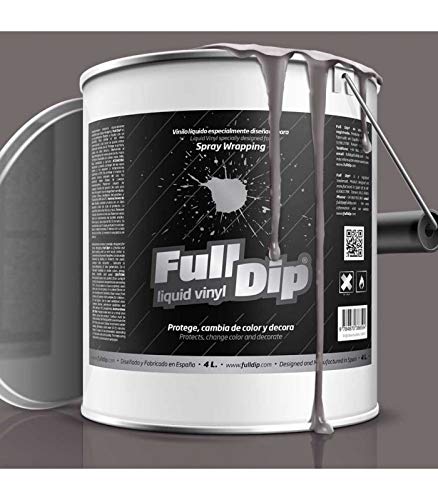 HABILL-AUTO - Tanica di Vernice elastomerica Spray Full Dip 4 l, Finitura Grigio Chiaro Opaco