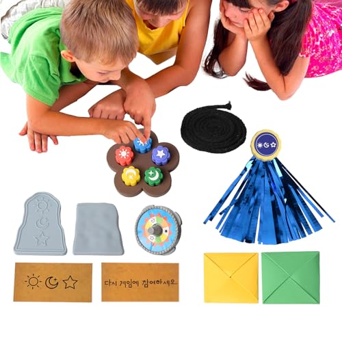 NevPuose Juegos Coreanos, Coreano Gong GI - 6 Piezas Juego de Juego Tradicional Coreano,Jack Training Training Juguete de Juguete COORDINACIÓN Pebbles Pebbles Pebbles para al Aire Libre y Fiesta