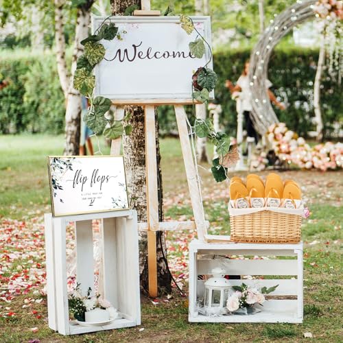 Image of Zoooyawn 24 Pairs Wedding Party Favors Flip Flops Bulk Wedding Sign for Guest