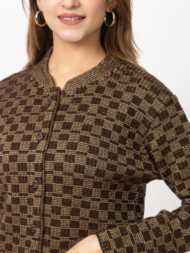 Image of TWENTY ME Winter Wear Casual Wear Acrylic Blend Button Closure and with Front Pockets Cardigans for Women's
