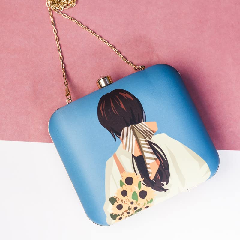 Artklim White Floral Printed Clutch - Image 6