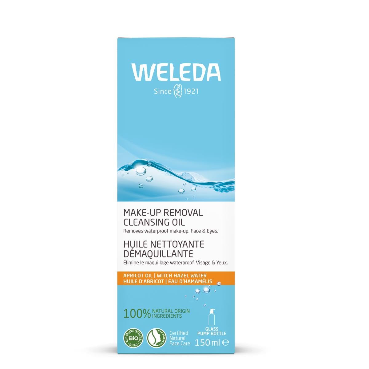 Weleda Make-Up Remover Cleansing Oil with Witch Hazel, For Face & Eyes, Removes Waterproof Make-Up, Fragrance Free, Vegan, 150ml