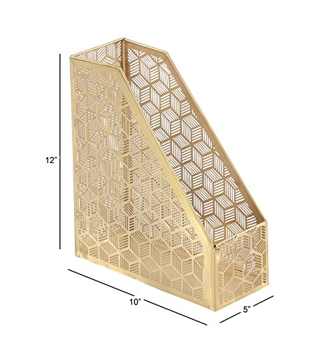 Deco 79 57415 Metal Geometric Single Slot Magazine Holder thumb #5
