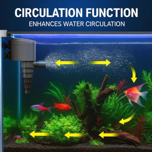 Image of VAYINATO AWP882, 50% Energy Saving 3-in-1 Multifunction Submersible Pump Power Head for Aquarium Fish Tank | High Flow Water Circulation | Ideal for Top Filters (20Watts | 1400L /Hr | 1.2M H)