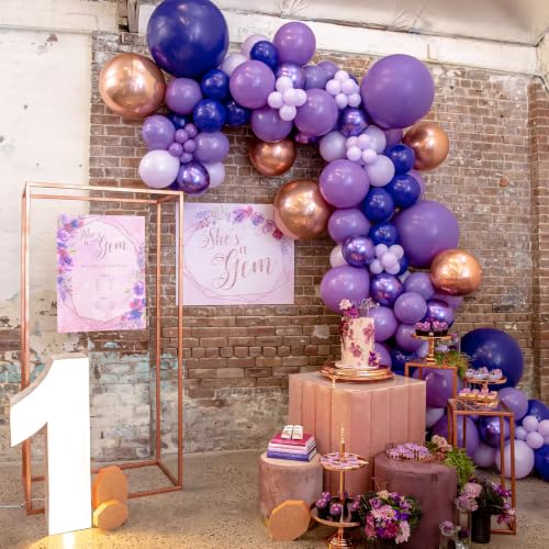 Image of PartyWoo Dark Purple Balloons 20pcs 18 Inch Royal Purple Latex Helium Balloons for Birthday Baby Shower Graduation Anniversary Bachelorette Princess Butterfly Themed Party Decorations Purple-Y16
