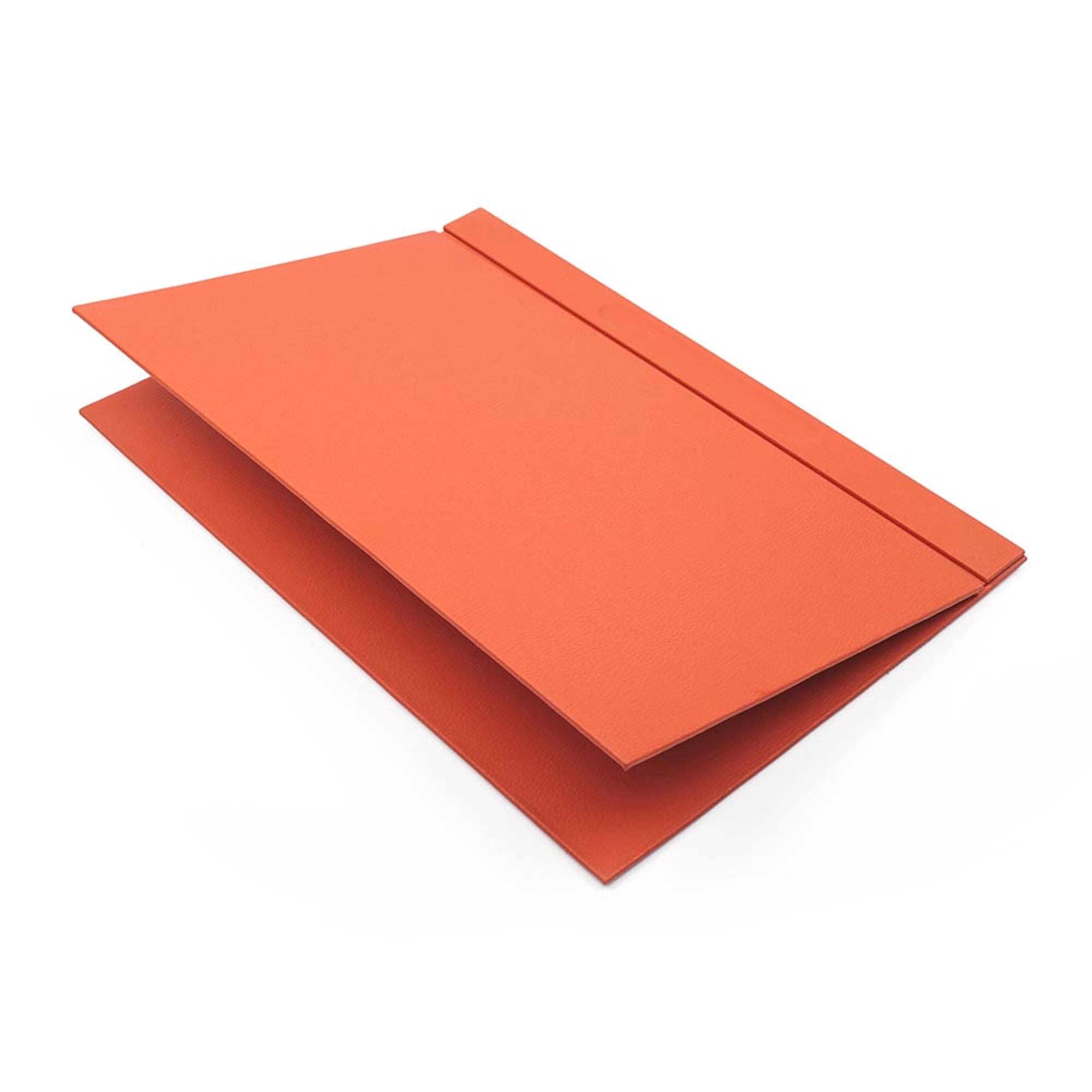 Schreibtisch-Set aus Leder – Schreibtischunterlage – Notizpapierhalter – Stifthalter – Lederuntersetzer – Schreibtischzubehör – Schreibtisch-Organizer – orange (5PCS)