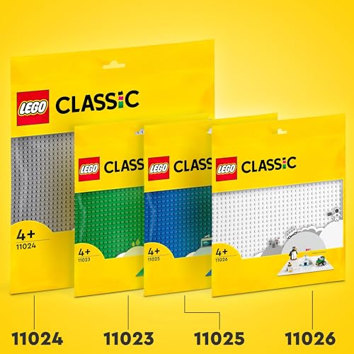 Classic Base Grigia, Tavola per Costruzioni Quadrata con 48x48 Bottoncini, Piattaforma Classica per Mattoncini per Costruire ed Esporre i Modellini, Giochi per Bambini e Bambine da 4 Anni 11024 - Lego - Immagine 2