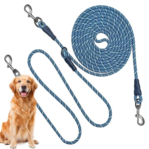 Correa para perro para patio y camping: cuerda de 19.6 pies para jugar al aire libre 2