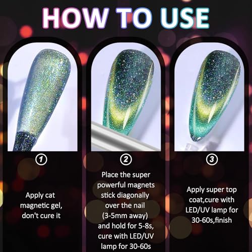 Set de 6 esmaltes magnéticos de gel 9D cat eye miniatura 7