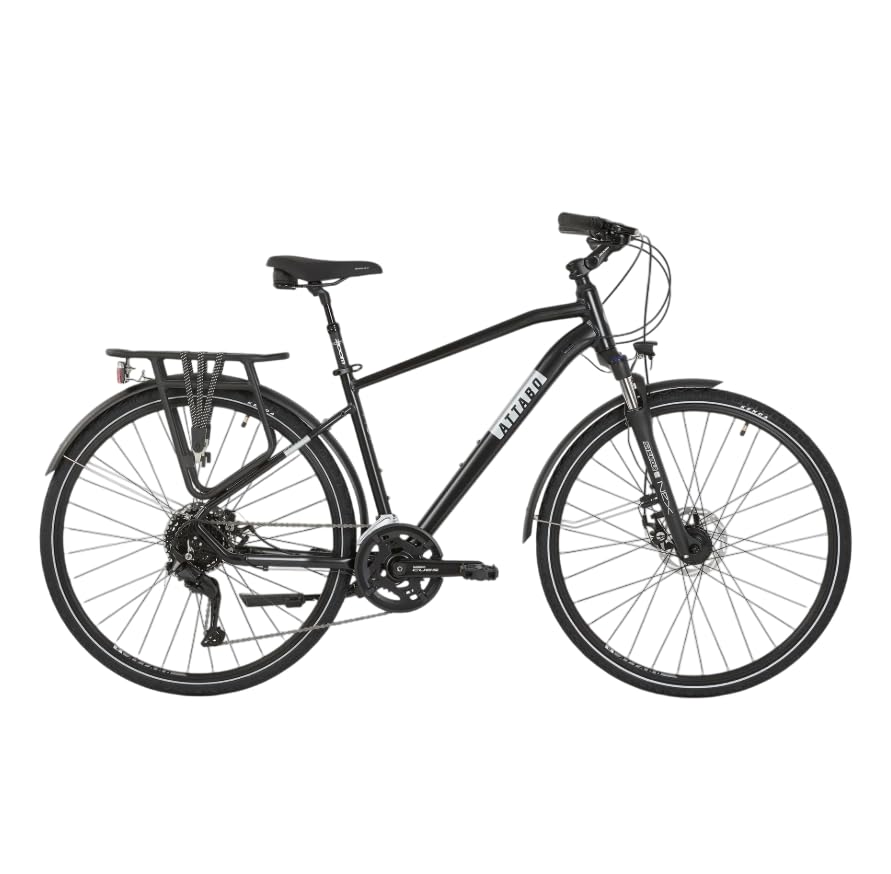 ATTABO Spate 2.0 20' Bicicletta da trekking da uomo, in alluminio 6061, SF20 NEX, forcella da 63 mm, CUES 2x9, TEKTRO MD-M300, freni, LED, parafanghi, portapacchi