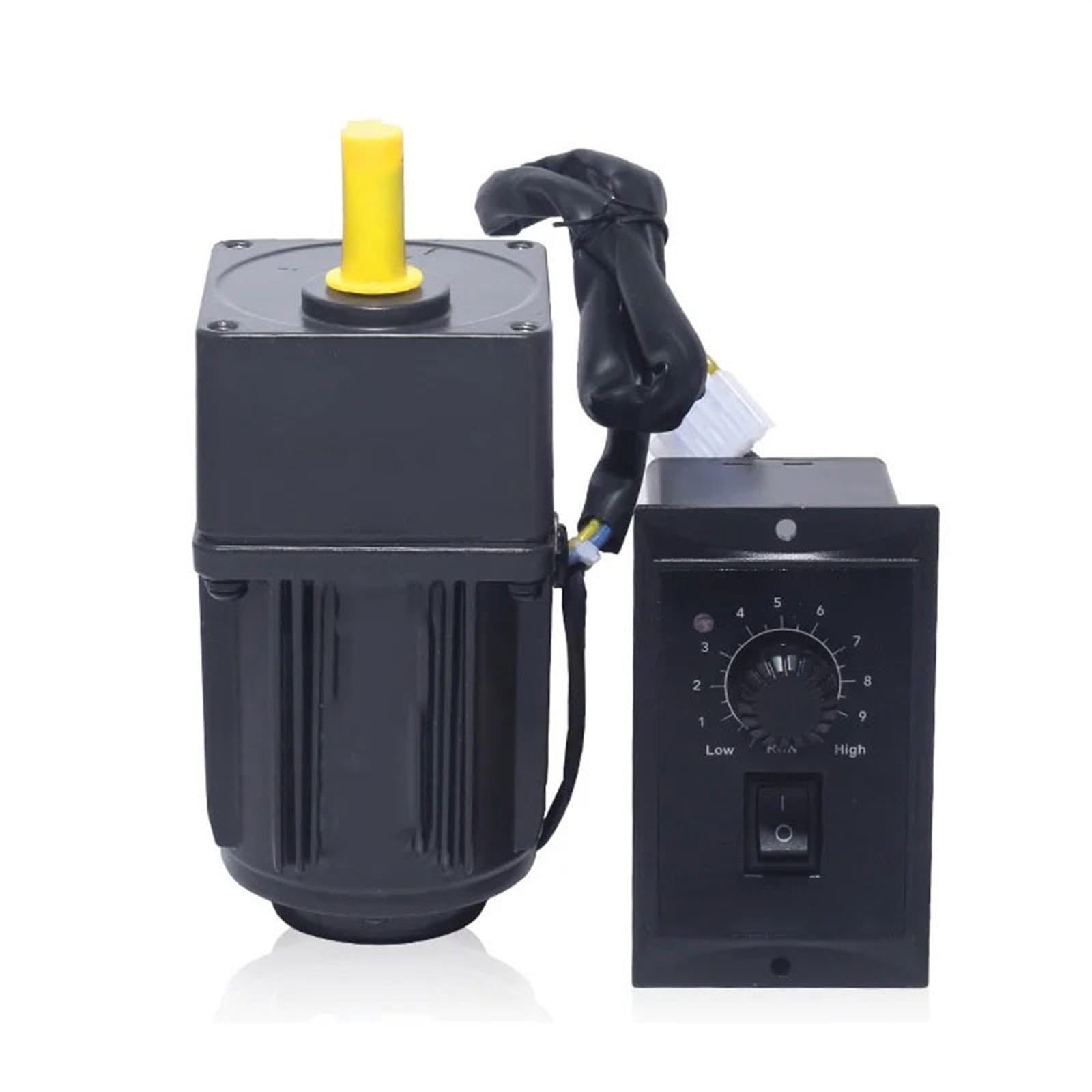 Motorreductor de velocidad de 25 W y 220 V CA, motor de inducción de reducción reversible, controlador de velocidad ajustable monofásico Reducción de par(166RPM)