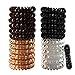 25pcs Spiral Hair Ties No Crease, Traceless Hair Tie Waterproof, Elastic Coil Hair Ties, Phone Cord Hair Ties Small, Hair Coils for Women Girls (1.5 Inch)