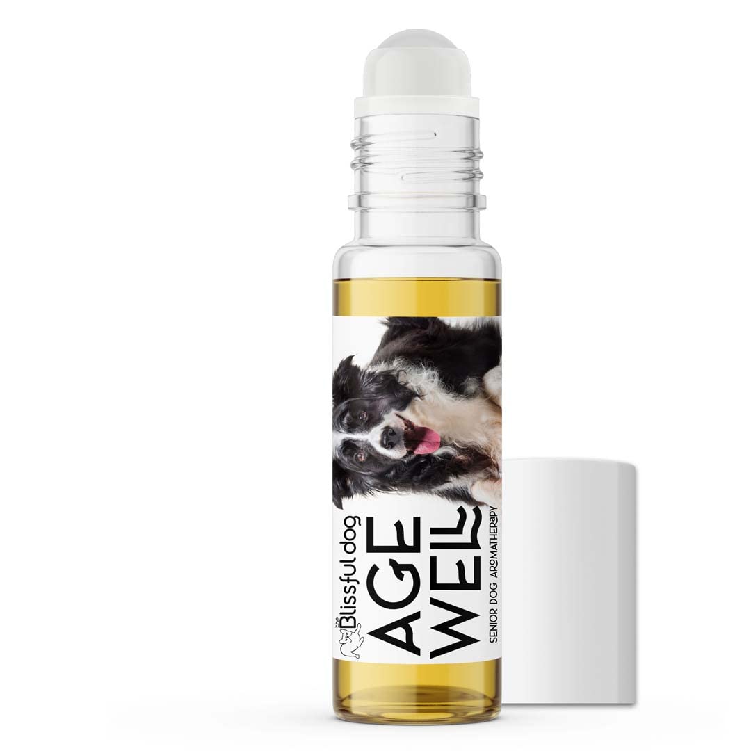The Blissful Dog Border Collie Age Well Dog Aromatherapy Roll-On Bottle for Your Dog's Peaceful Ageing