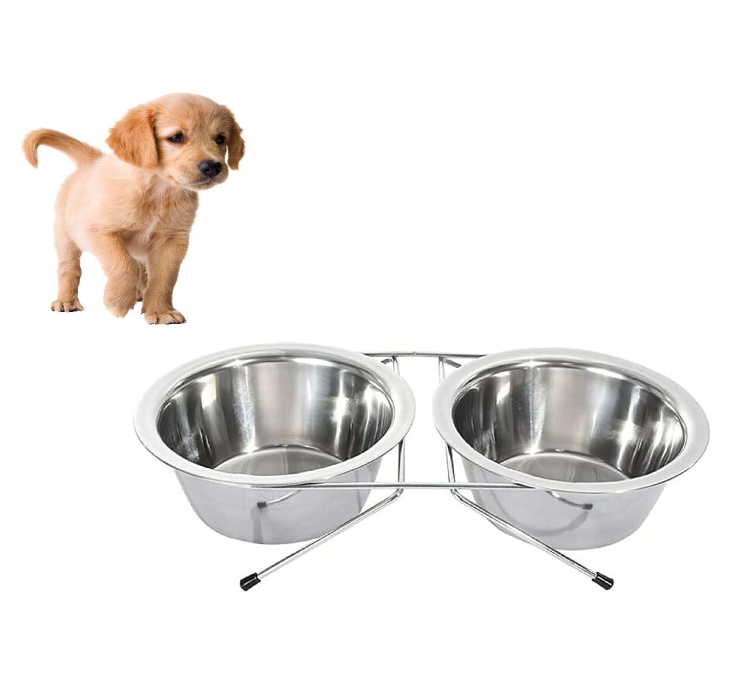 See full amazon price history chart for Pus&Pets Pets Double Sided Food and Water Stand Bowls | Stainless-Steel Wire Non-Slip Feeder Stand Bowl | Dinner Bowl for Puppies and Dogs (Large - 1600ML X 2 Bowls) Pus&Pets Pets Double Sided Food and Water Stand Bowls | Stainless-Steel Wire Non-Slip Feeder Stand Bowl | Dinner Bowl for Puppies and Dogs (Large - 1600ML X 2 Bowls) (B0D15343DC) Amazon Price History, Amazon Price Tracker